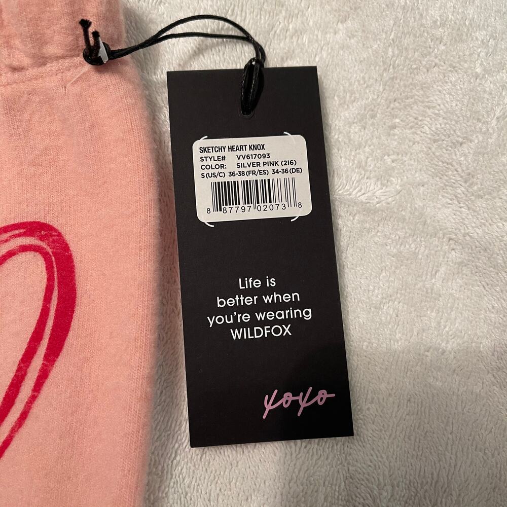 Wildfox Sketchy Heart Knox Pants Pink Small NEW - Picture 8 of 8